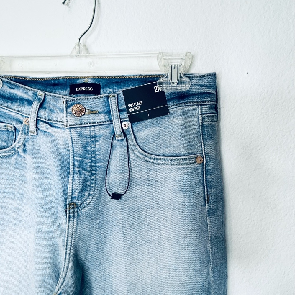 Express ’70s Flare Mid Rise Jeans – Women’s Size 2R - Picture 6 of 16